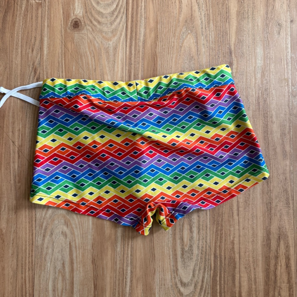 Evolve Pride Multicolor Diamond Patterned Shorts - image 4